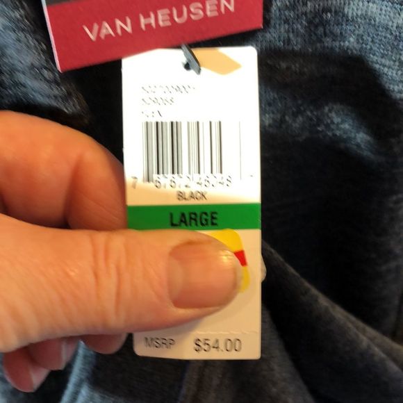 NEW Van Heusen Flex Classic Fit Large Men's Polo Shirt Long Sleeve  Grey - Picture 10 of 15